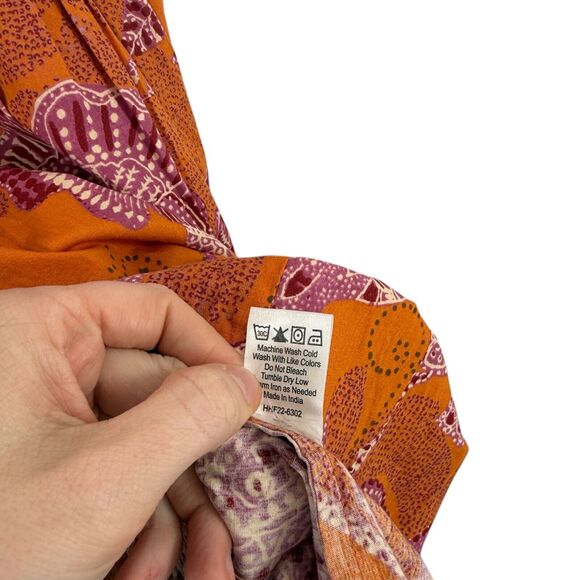 House of Harlow1960 x Nicole Richie Orange Floral Mini Dress Preppy Womens Small - Picture 7 of 9